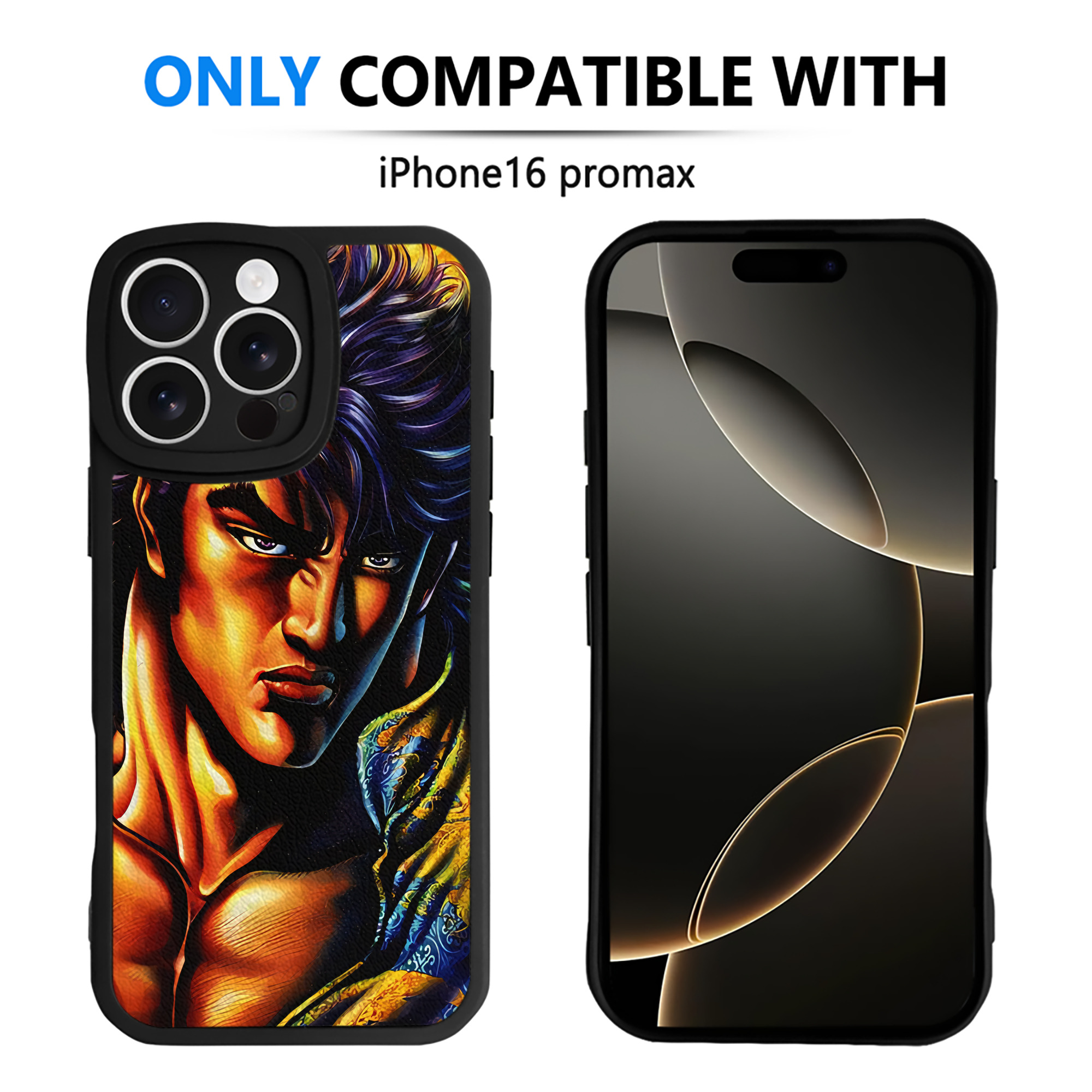 （画像用） 北斗の拳 Fist of the North Star 【iPhone 16シリーズ対応】シリコンスマホケース（レザー調） 材質：シリコン